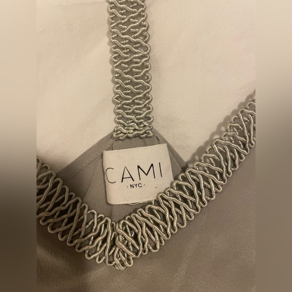 Cami NYC lattice/braided neckline 100% silk camisole - Picture 5 of 8